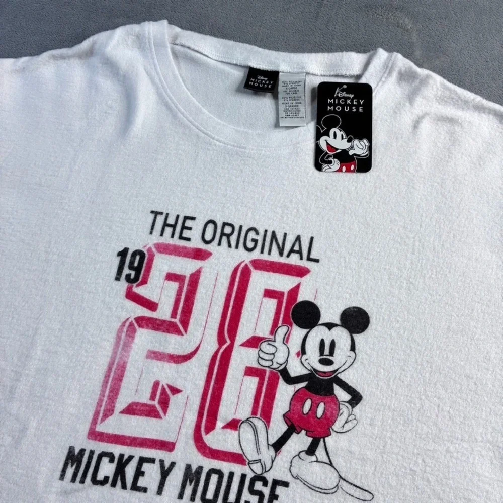 Disney The Original 1928 Mickey Mouse 2pc Pajama Set Size XL Black Red Stretch‎ - Picture 3 of 12